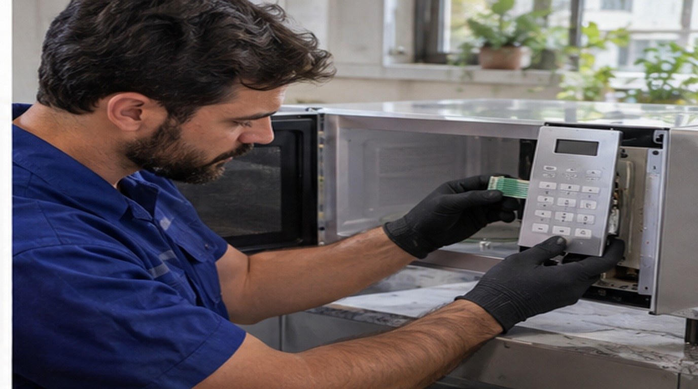 Conserto de micro-ondas em Brasília‑DF: troca da membrana e do painel